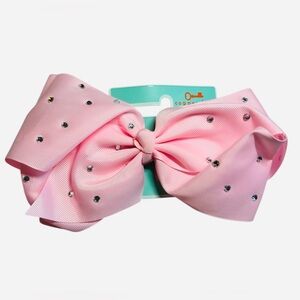 Copper Key Pink Bow with Rhinestones